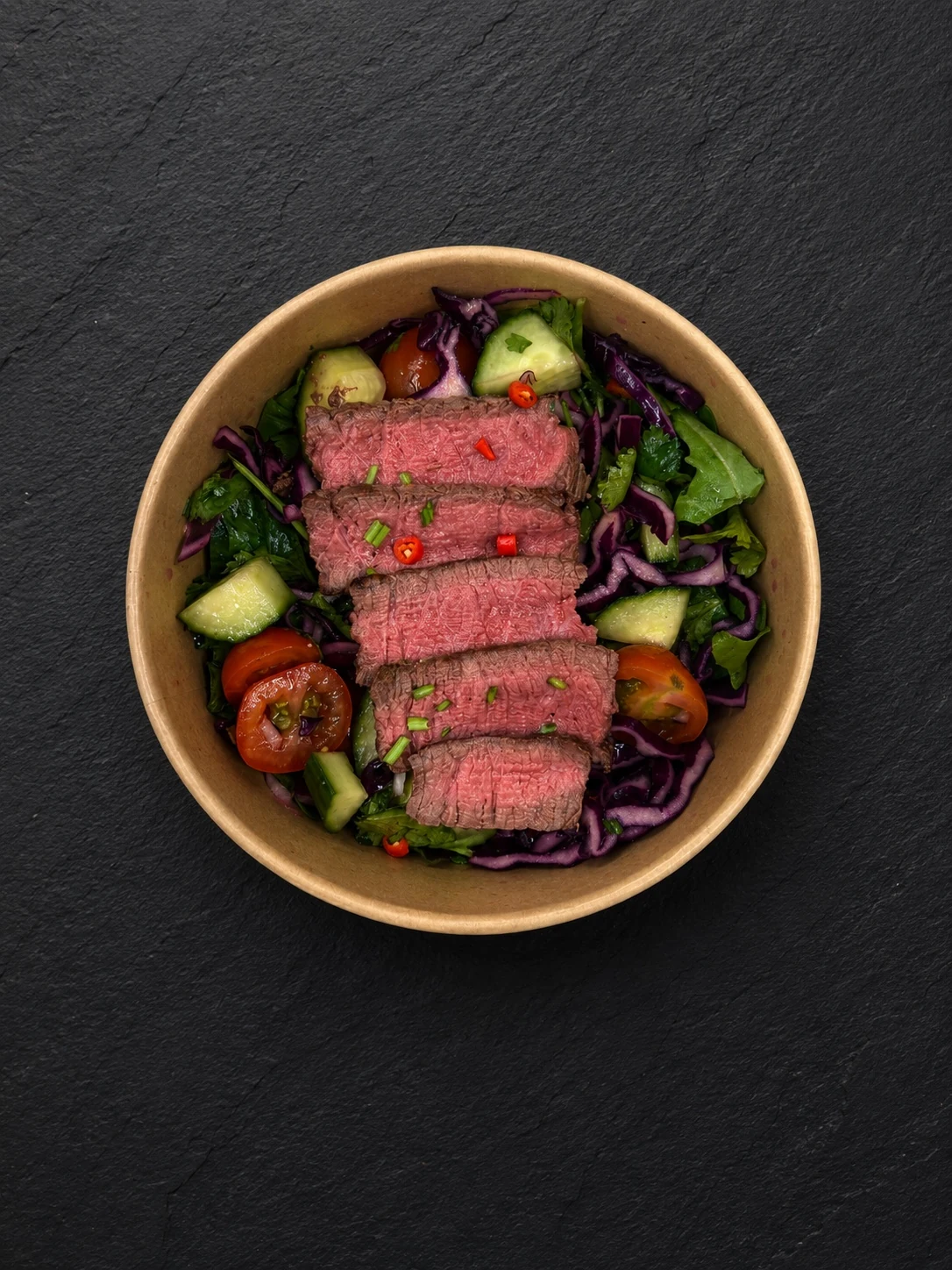 Fresh steak salad